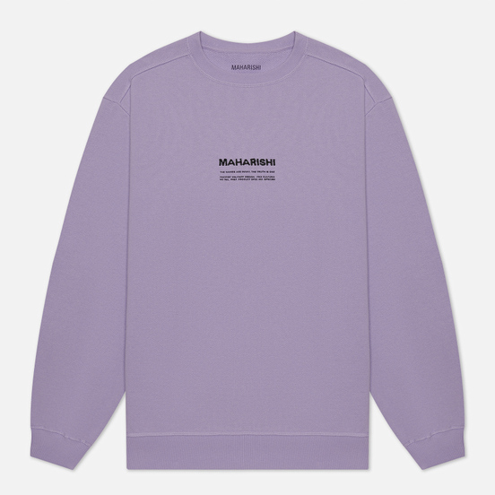 Мужская толстовка maharishi Organic Crew Military Type Embroidery Lavender