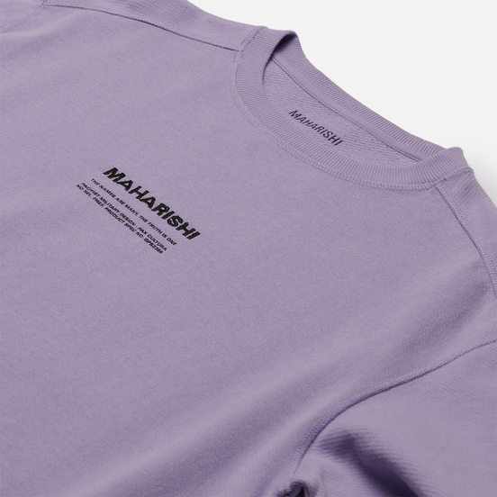 Мужская толстовка maharishi Organic Crew Military Type Embroidery Lavender
