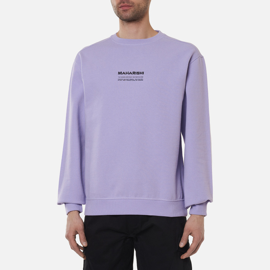 Мужская толстовка maharishi Organic Crew Military Type Embroidery Lavender