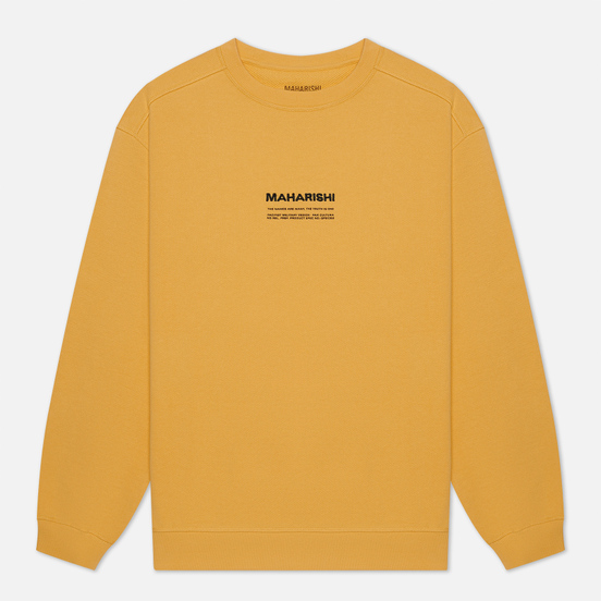 Мужская толстовка maharishi Organic Crew Military Type Embroidery Yellow