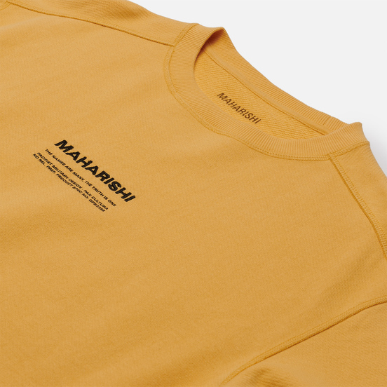 Мужская толстовка maharishi Organic Crew Military Type Embroidery Yellow