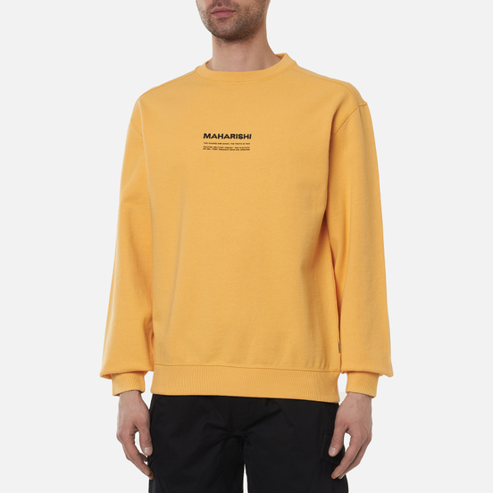 Мужская толстовка maharishi Organic Crew Military Type Embroidery Yellow