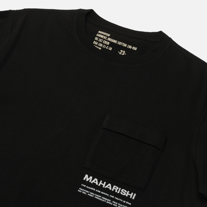 Мужская футболка Maharishi, цвет чёрный, размер S 7023-BLACK Miltype Pocket - фото 2