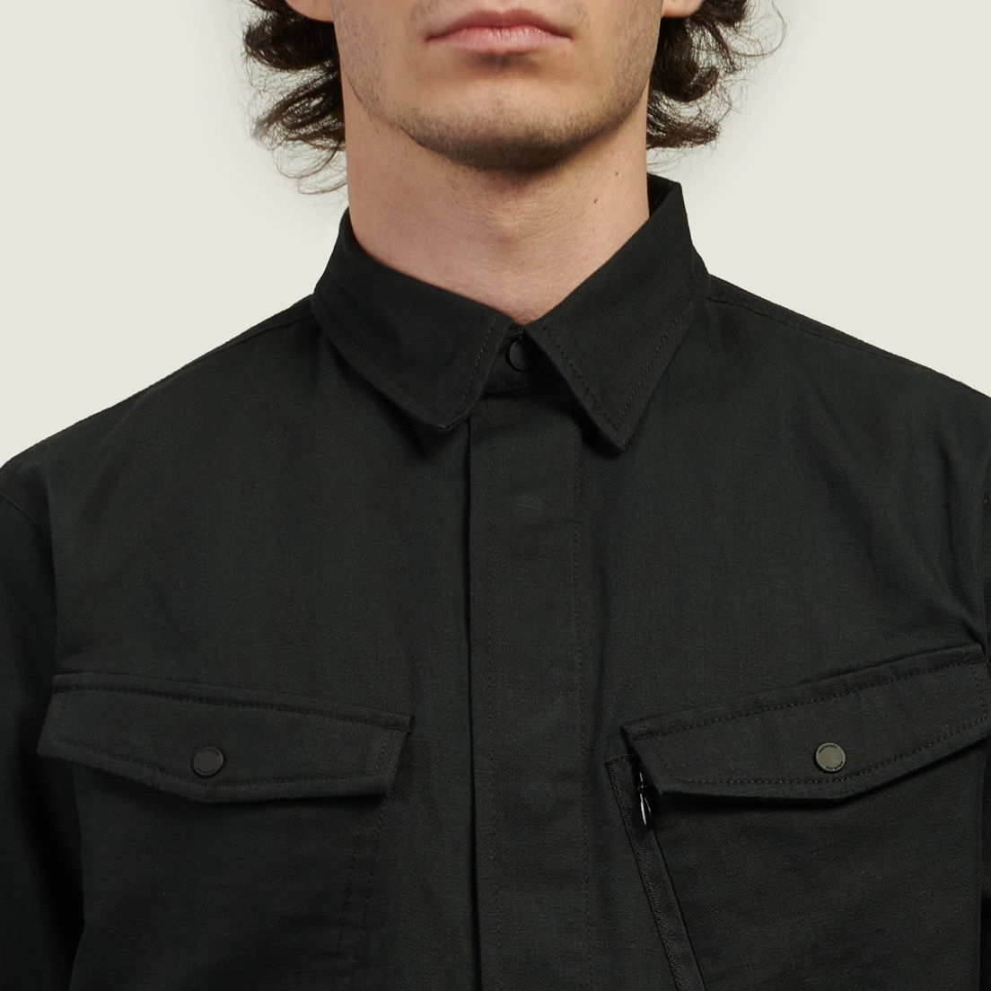 maharishi Мужская рубашка Miltype Custom Organic Cotton Twill