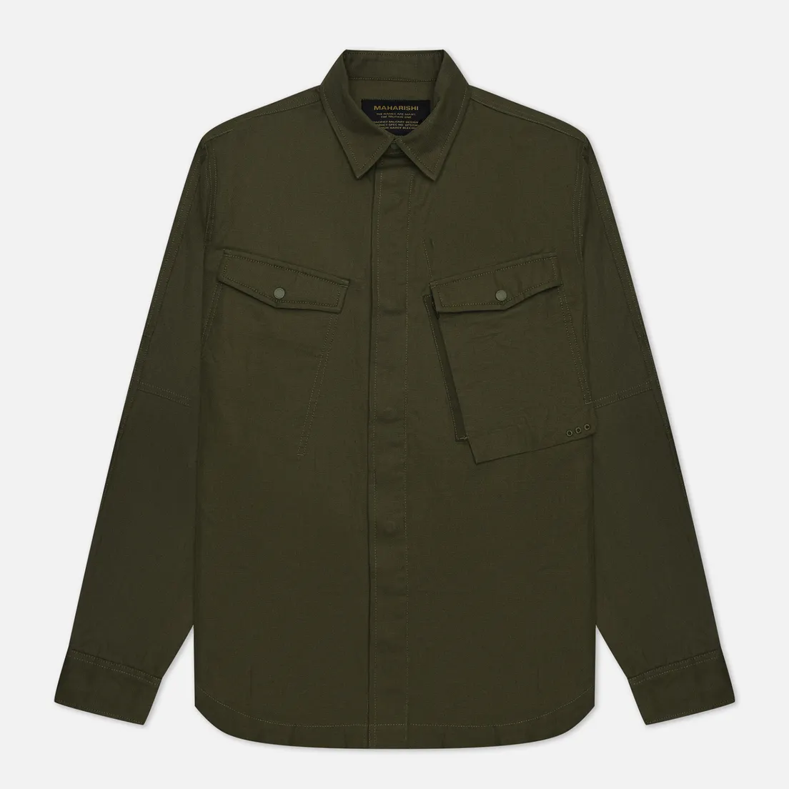 maharishi Мужская рубашка Miltype Custom Organic Cotton Twill