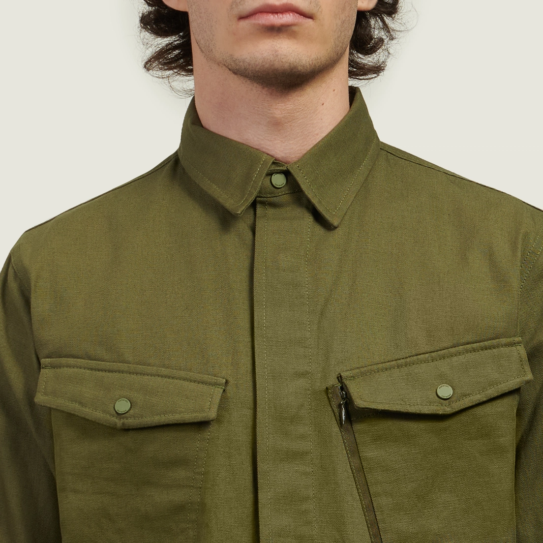 maharishi Мужская рубашка Miltype Custom Organic Cotton Twill