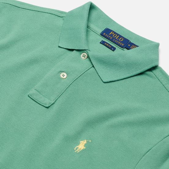 Мужское поло Polo Ralph Lauren The Iconic Basic Mesh Slim Fit Haven Green/Yellow