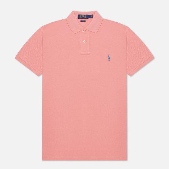 Мужское поло Polo Ralph Lauren The Iconic Basic Mesh Slim Fit Desert Rose/Blue
