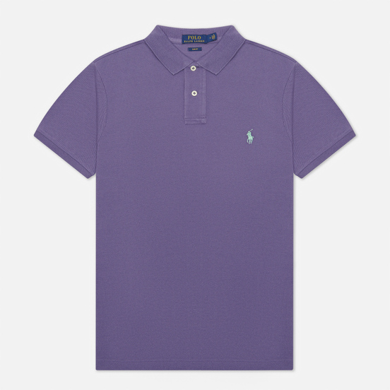 Мужское поло Polo Ralph Lauren The Iconic Basic Mesh Slim Fit Juneberry/Turquoise
