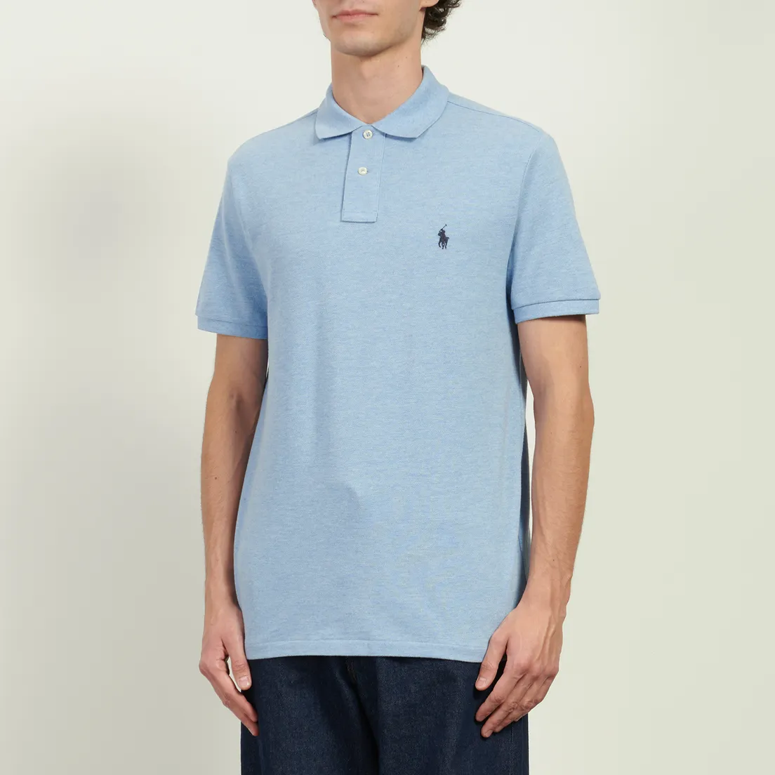 Polo Ralph Lauren Мужское поло Custom Slim Fit Cotton Mesh