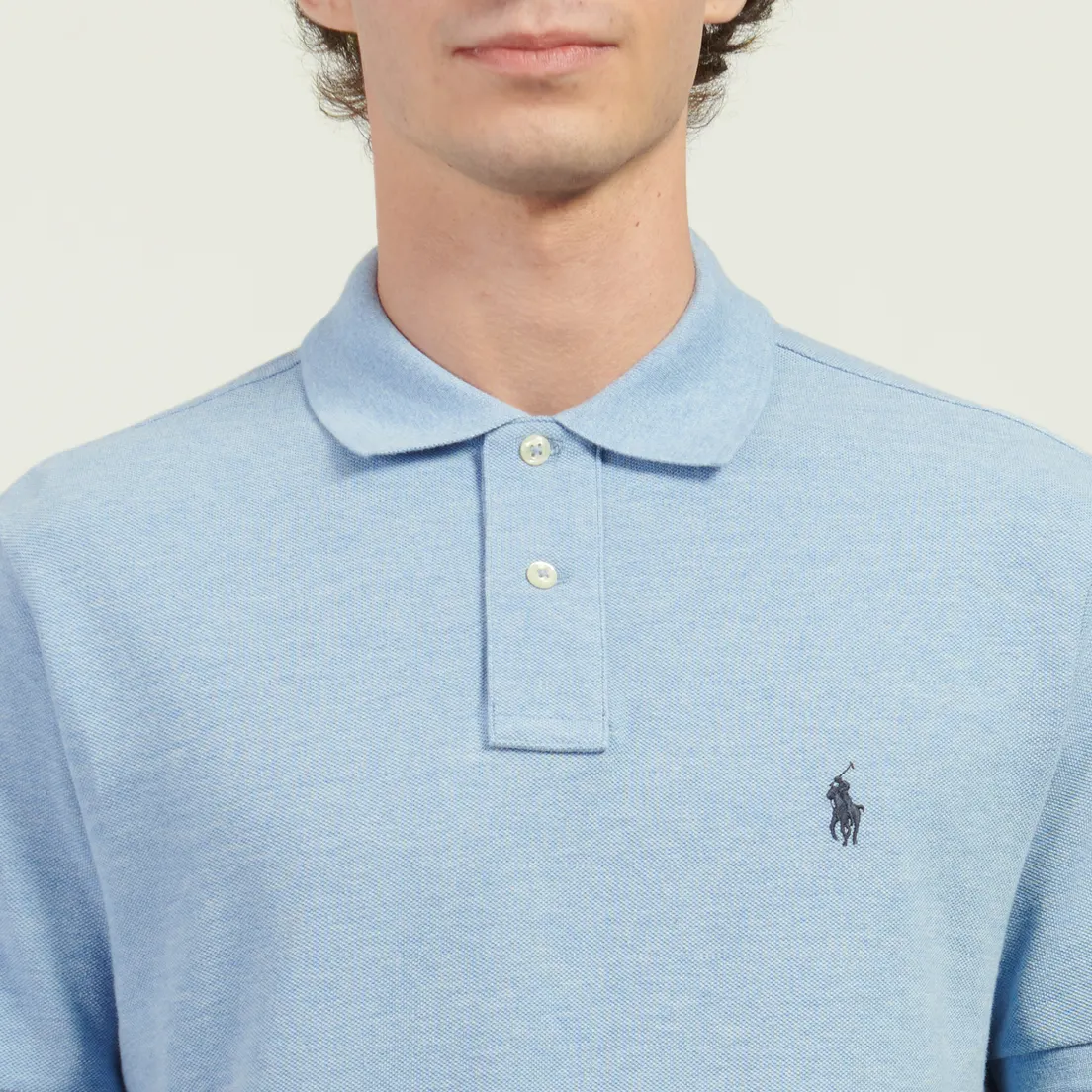 Polo Ralph Lauren Мужское поло Custom Slim Fit Cotton Mesh