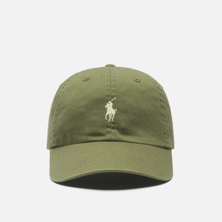 фото Кепка polo ralph lauren classic sport cotton chino, цвет оливковый