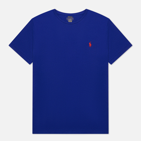 Мужская футболка Polo Ralph Lauren Classic Crew Neck 26/1 Jersey Heritage Royal/Red