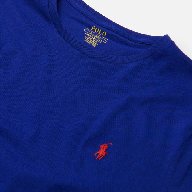 Мужская футболка Polo Ralph Lauren, цвет синий, размер XXL 710-671438-144 Classic Crew Neck 26/1 Jersey - фото 2