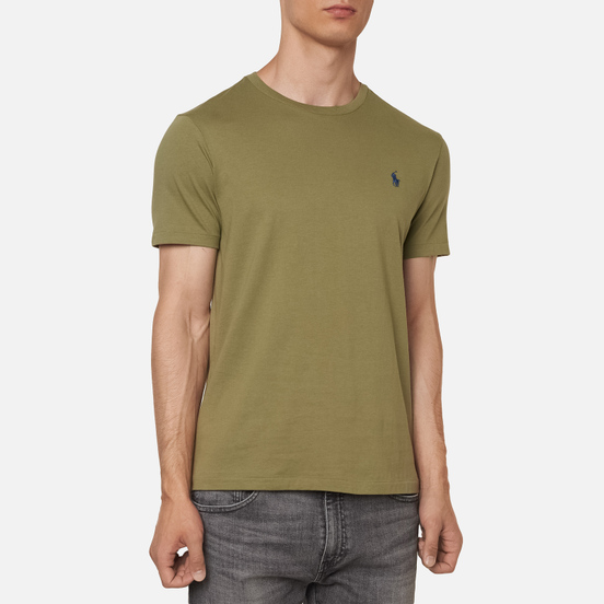 Мужская футболка Polo Ralph Lauren Classic Crew Neck 26/1 Jersey Sage Green/Navy