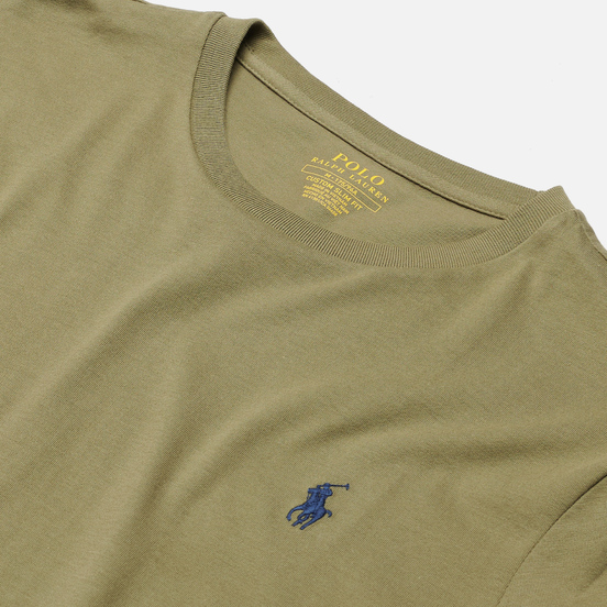 Мужская футболка Polo Ralph Lauren Classic Crew Neck 26/1 Jersey Sage Green/Navy