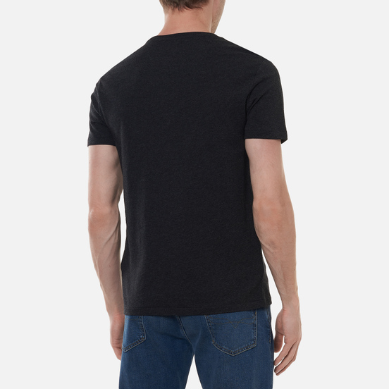 Мужская футболка Polo Ralph Lauren Classic Crew Neck 26/1 Jersey Black Marl Heather/White