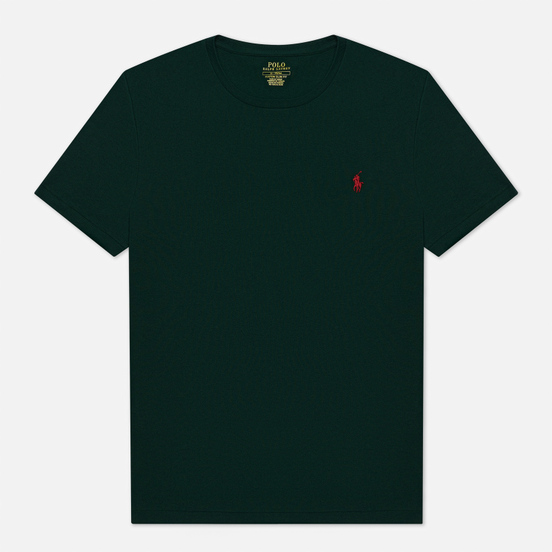 Мужская футболка Polo Ralph Lauren Classic Crew Neck 26/1 Jersey College Green/Red
