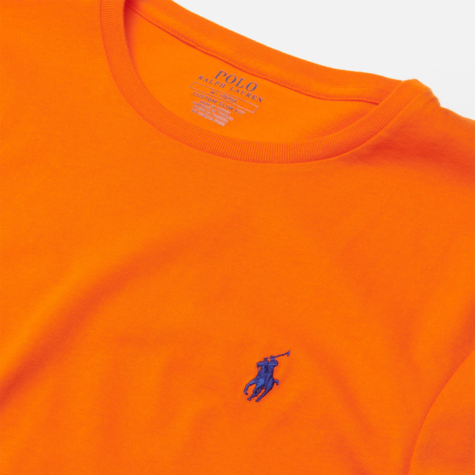 Мужская футболка Polo Ralph Lauren, цвет оранжевый, размер XXL 710-671438-222 Classic Crew Neck 26/1 Jersey - фото 2