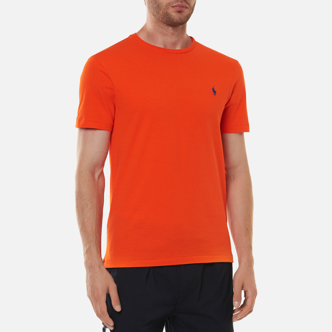 Мужская футболка Polo Ralph Lauren, цвет оранжевый, размер XXL 710-671438-222 Classic Crew Neck 26/1 Jersey - фото 3