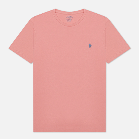 Мужская футболка Polo Ralph Lauren Classic Crew Neck 26/1 Jersey Desert Rose/Blue