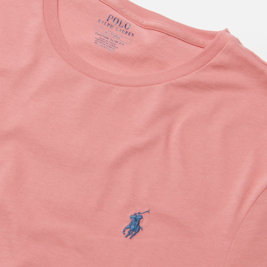 Мужская футболка Polo Ralph Lauren Classic Crew Neck 26/1 Jersey Desert Rose/Blue