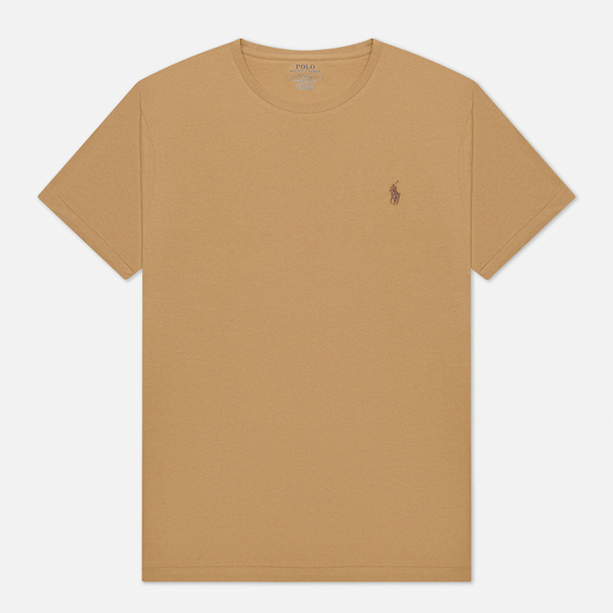 Мужская футболка Polo Ralph Lauren Classic Crew Neck 26/1 Jersey Luxury Tan/Brown