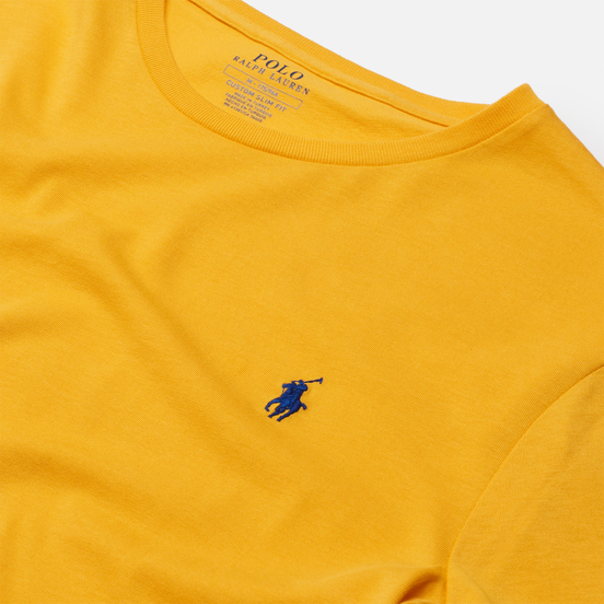 Мужская футболка Polo Ralph Lauren Classic Crew Neck 26/1 Jersey Gold Bugle/Navy