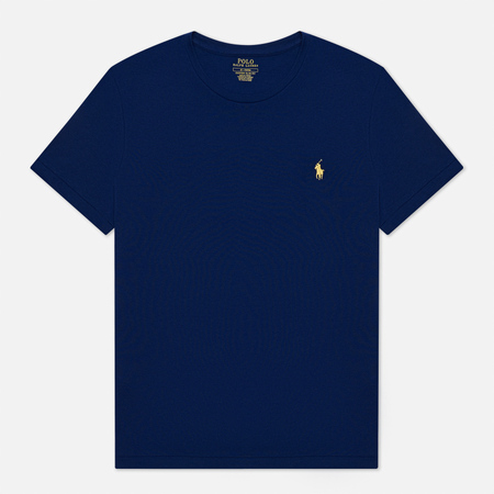 Мужская футболка Polo Ralph Lauren Classic Crew Neck 26/1 Jersey, цвет синий, размер XXL