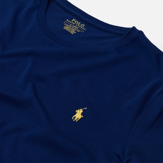 Мужская футболка Polo Ralph Lauren Classic Crew Neck 26/1 Jersey Fall Royal/Yellow
