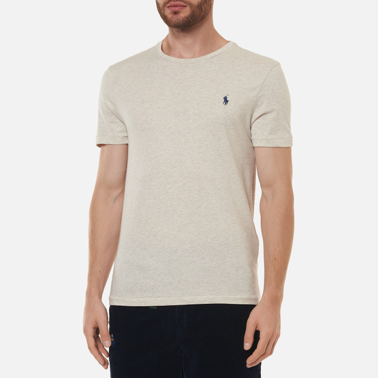 Мужская футболка Polo Ralph Lauren Classic Crew Neck 26/1 Jersey American Heather/Navy