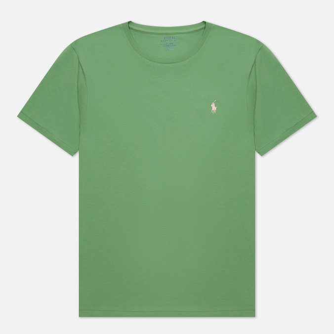 Мужская футболка Polo Ralph Lauren, цвет зелёный, размер L 710-671438-249 Classic Crew Neck 26/1 Jersey - фото 1