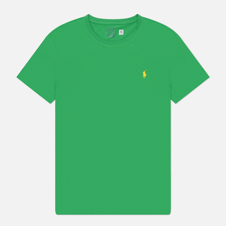 Мужская футболка Polo Ralph Lauren Classic Crew Neck 26/1 Jersey, цвет зелёный, размер L