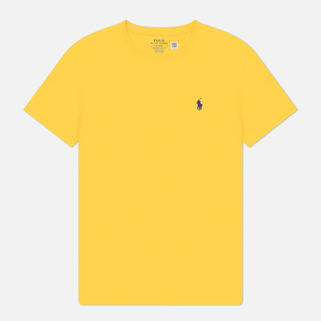 Мужская футболка Polo Ralph Lauren Classic Crew Neck 26/1 Jersey, цвет жёлтый, размер L