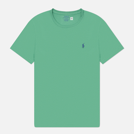 Мужская футболка Polo Ralph Lauren Classic Crew Neck 26/1 Jersey, цвет зелёный, размер M