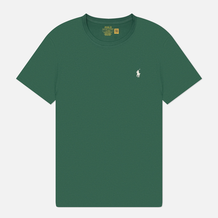 Мужская футболка Polo Ralph Lauren Classic Crew Neck 26/1 Jersey, цвет зелёный, размер L