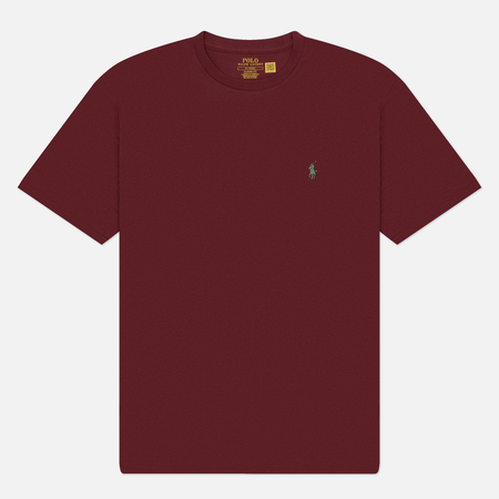 Мужская футболка Polo Ralph Lauren Classic Crew Neck 26/1 Jersey, цвет бордовый, размер M