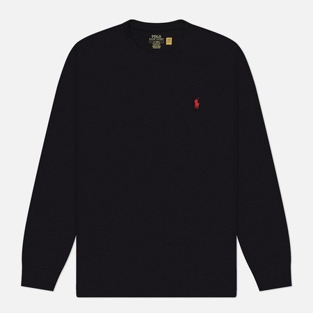  Мужской лонгслив Polo Ralph Lauren Embroidered Logo Classic Fit, цвет чёрный, размер L