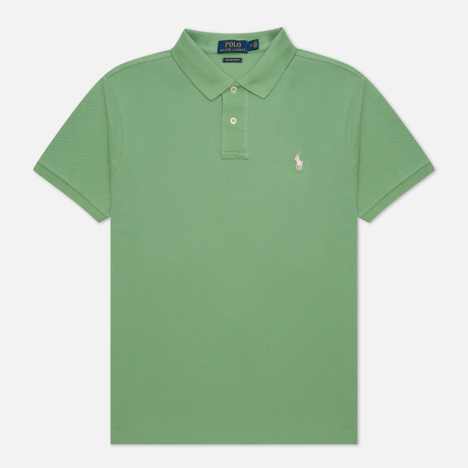 Мужское поло Polo Ralph Lauren, цвет зелёный, размер S