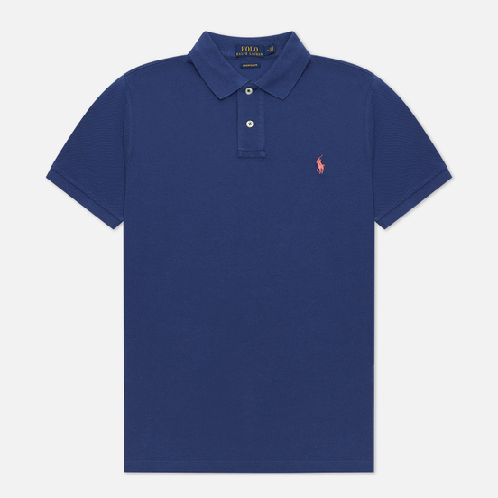 Мужское поло Polo Ralph Lauren Classic Logo Basic Mesh Light Navy/C3426