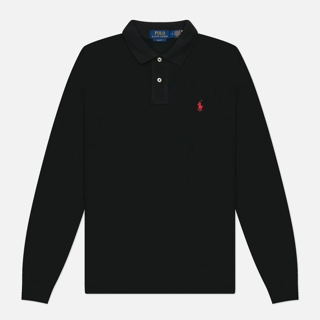 Polo Ralph Lauren Мужской лонгслив Basic Mesh Polo Custom Slim