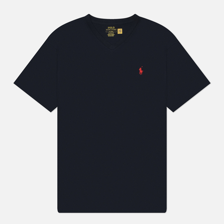 Мужская футболка Polo Ralph Lauren V-Neck Classic Fit, цвет синий, размер L