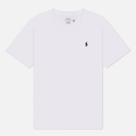Мужская футболка Polo Ralph Lauren V-Neck Classic Fit, цвет белый, размер XXL