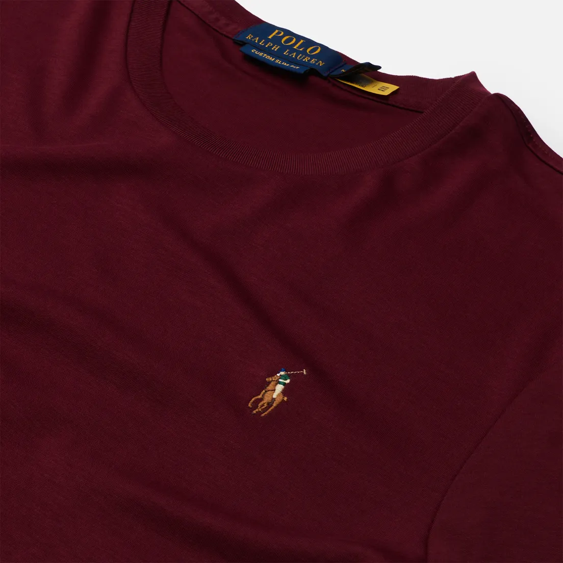 Polo Ralph Lauren Мужская футболка Custom Slim Fit Interlock