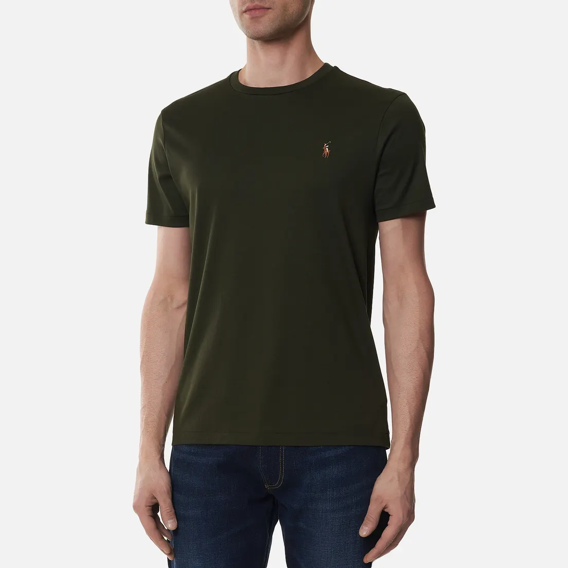 Polo Ralph Lauren Мужская футболка Custom Slim Fit Interlock