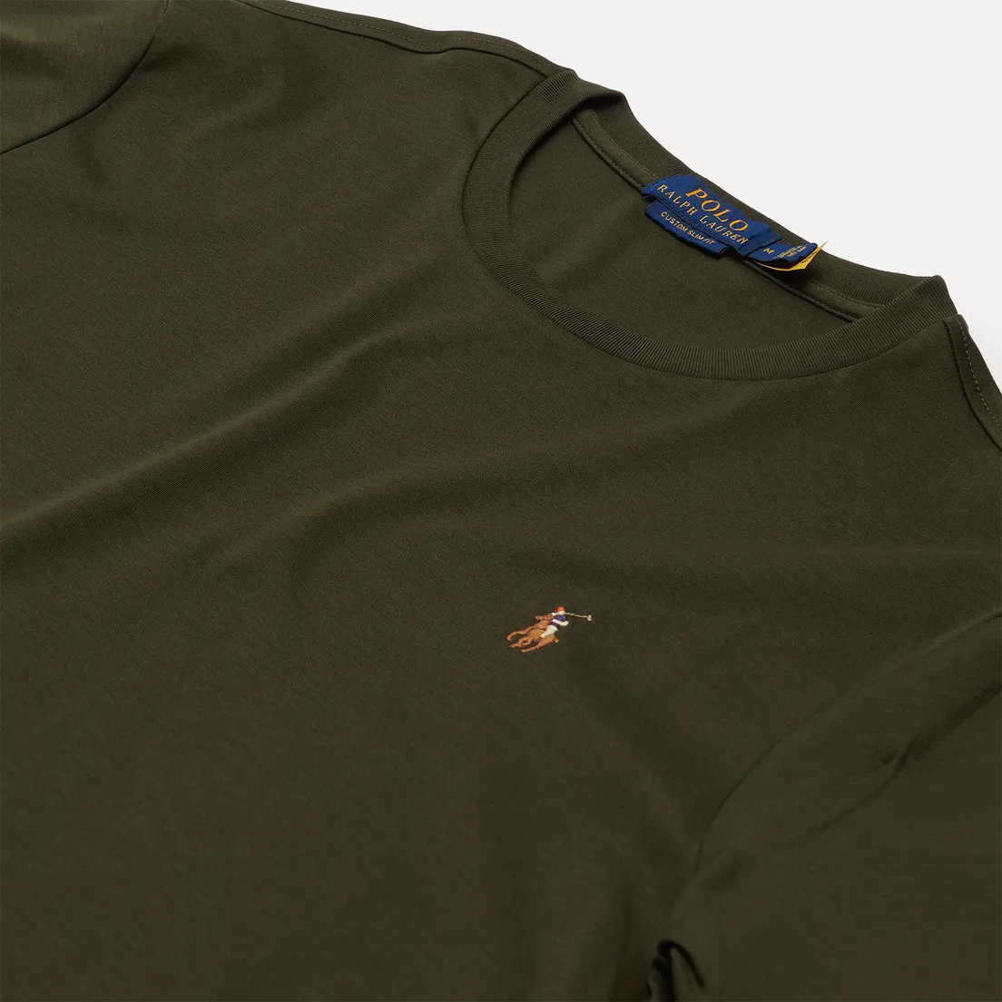 Polo Ralph Lauren Мужская футболка Custom Slim Fit Interlock