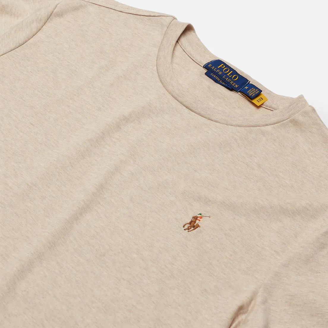 Polo Ralph Lauren Мужская футболка Custom Slim Fit Interlock
