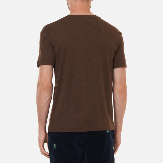 Мужская футболка Polo Ralph Lauren Custom Slim Fit Interlock Nutmeg Brown Heather