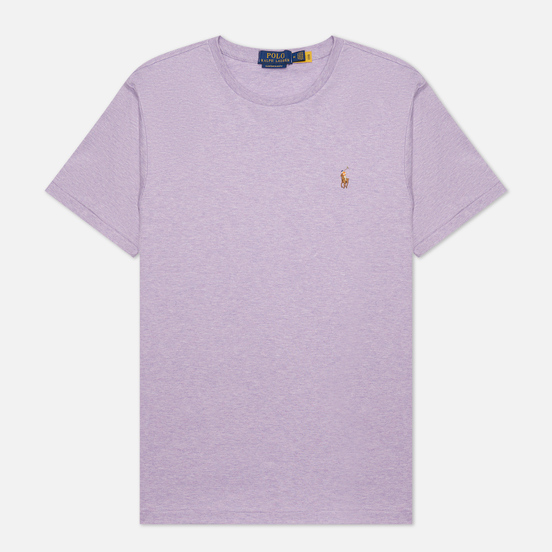 Мужская футболка Polo Ralph Lauren Custom Slim Fit Interlock Pastel Purple Heather