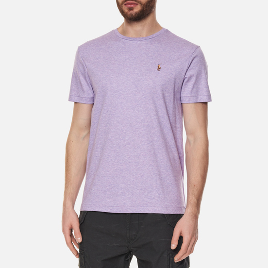 Мужская футболка Polo Ralph Lauren Custom Slim Fit Interlock Pastel Purple Heather